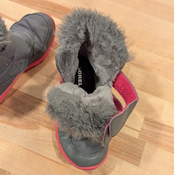 Sorel Whitney Strap Boot Toddler Little Kid Size 11 Pink Gray - Picture 9 of 12